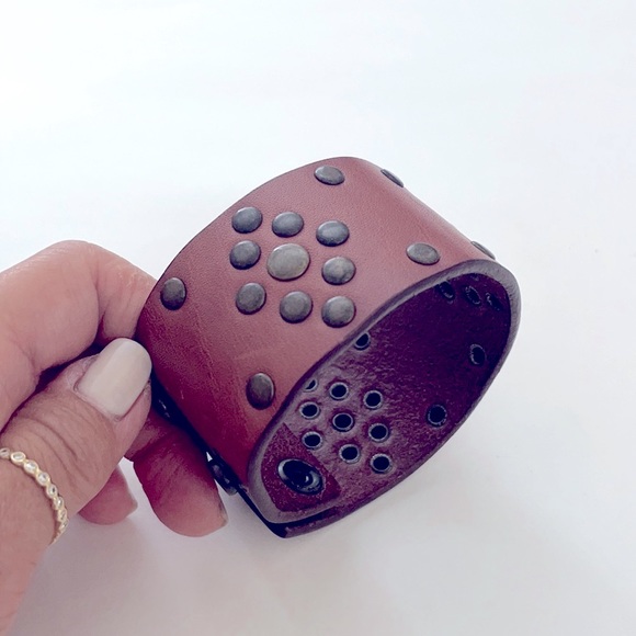 Boho Leather Cuff - Picture 1 of 6